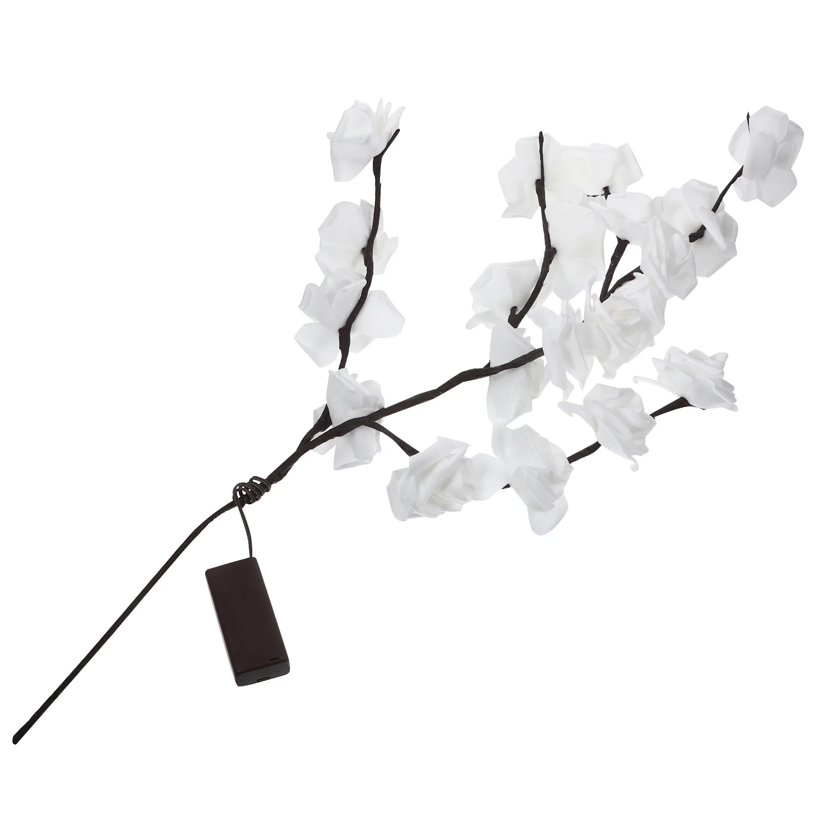 

LED Rose Flower Light Beautiful Night Light for Home Wedding Decor Creative Gift for Friends and More Brown Branches White Rose