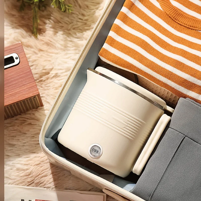 Многофункциональный горшок 600 Вт, портативный складной электрический чайник, чайник из нержавеющей стали 304, чайник для кипячения, 2 регулировки передач, быстрая чашка для молока, 800 мл