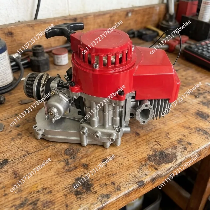 Small Off-Road All-Aluminum 2-Stroke Pull Start Engine with Gear Reducer for Mini Dirt Bike  Kart ATV Performance Upgrade Parts
