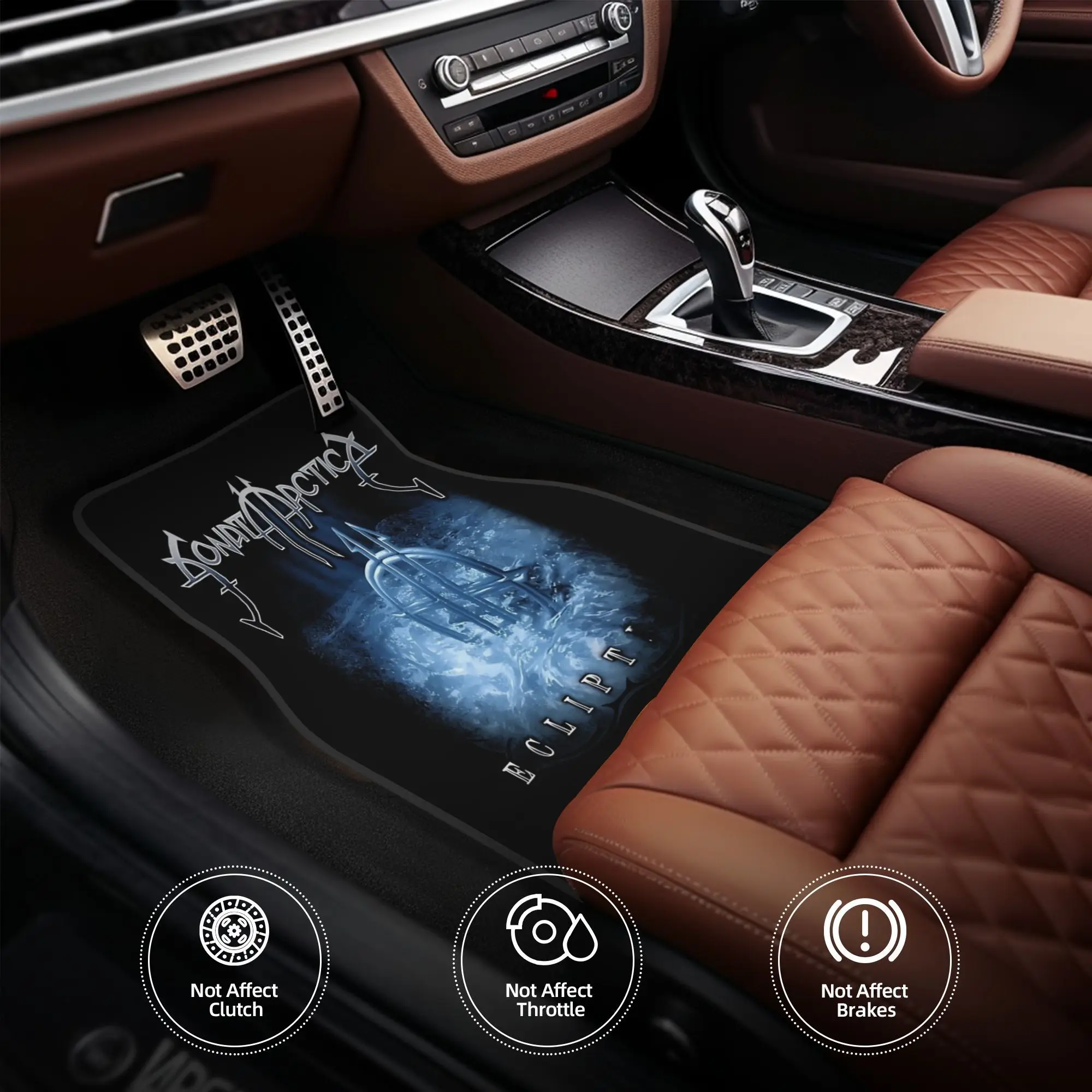 4pcs SONATA ARCTICA Car Floor Mats, Durable, Fit For Cars, Ideal Gift, Vehicle Interior Mats, Playful Design, Durable Mats, Car