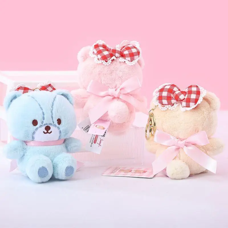 Authentic Official Item Tiny Chum Sitting Posture Soft Plush Filling Doll Jeans Belt Clip Hanging Ornaments Couple Birthday Gift