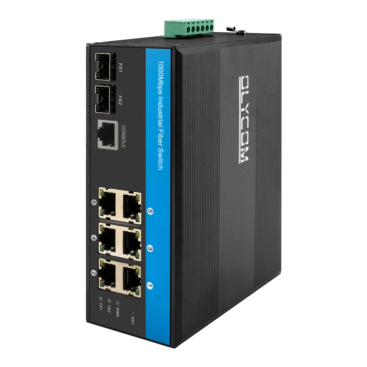 Din Rail 8 Port Network Switch 10/100/1000Mbps 2SFP+6RJ45 Industrial Managed Ethernet Switch Wholesaler