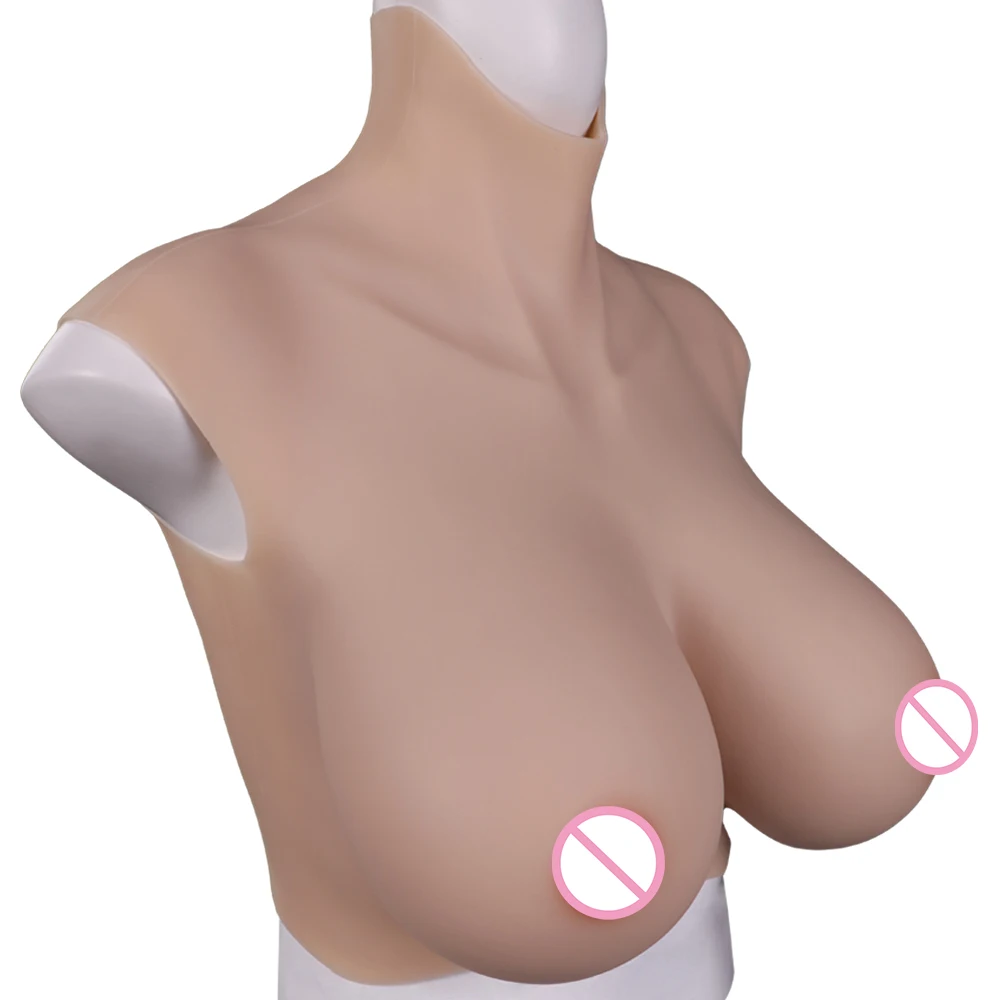 7th K Cup No Oil Silicone Bust Breast Forms Realistic Fake Boobs Men\'s Boys Cosplay Shemale Transgender Crossdresser