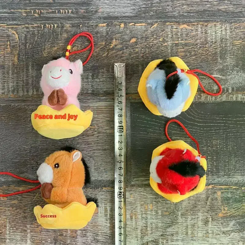 Mascota de Año Nuevo, caballo del zodiaco, juguete de peluche de dibujos animados, Pony de la suerte, muñeco de peluche, colgante, decoración del hogar, regalos de Festival 2026