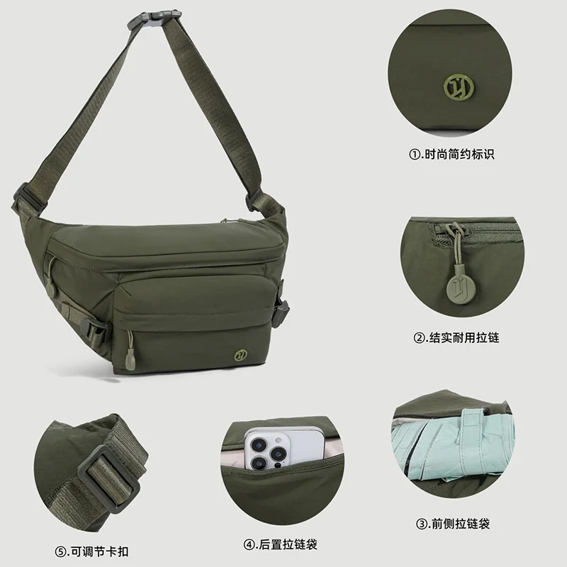 Tas Pinggang Multifungsi untuk Aktivitas Luar Ruangan, Berkendara Motor, Olahraga, Mendaki, Berkemah, Universal untuk Pria dan Wanita, Kapasitas Besar