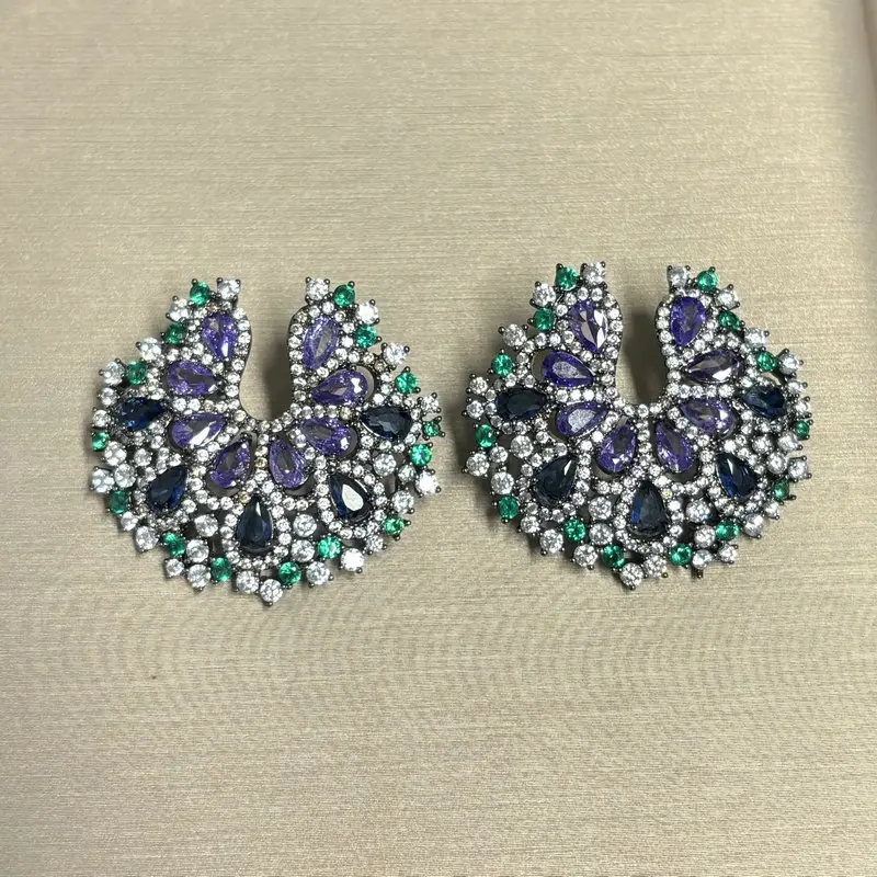 

Винтажные серьги Bilincolor с зелеными цветами для женщин