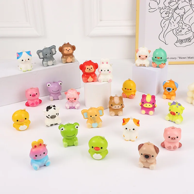 5/10/20/30 Stück PU Langsam Zurückfederndes Tier-Squishy Cartoon Stressabbau-Spielzeug Schlüsselanhänger Reibungsbeständig Druckentlastend Squishy – Detail 3