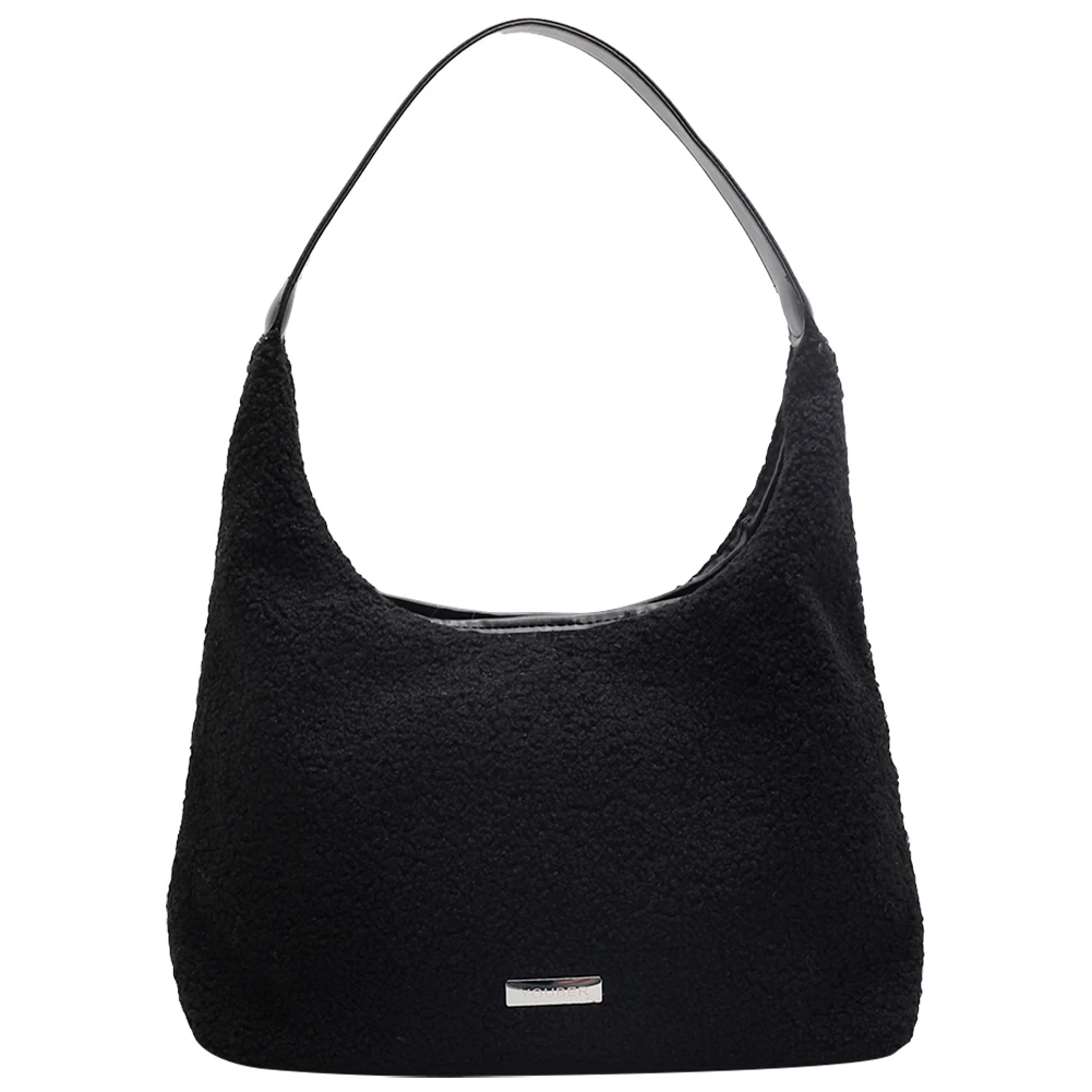 Borsa a tracolla in peluche da donna Borsa tote soffice e carina Borsa con manico superiore in morbida peluche di grande capacità Borsa da donna in pelliccia sintetica per l'autunno inverno