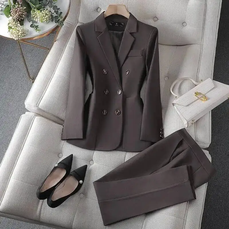Formal Women Business Suits with Pants and Jackets Coat OL Styles Office Work Wear Professional Pantsuits Trousers Set Blazers