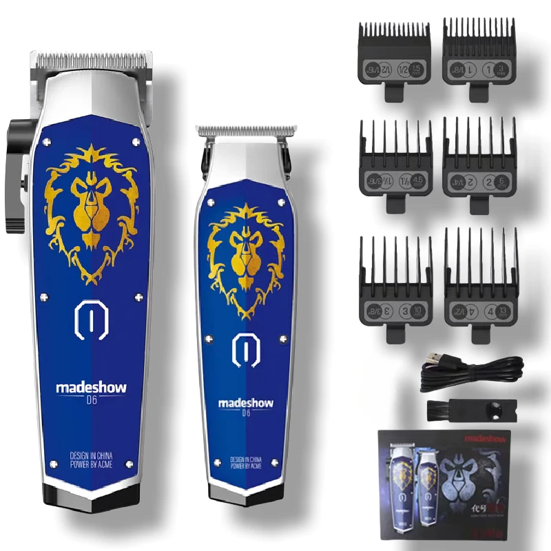 

MADESHOW D6 Hair Clippers kit ,Professional Barber Clippers & Trimmer Set,Cordless Hair Clippers for Barbers Haircut Kit