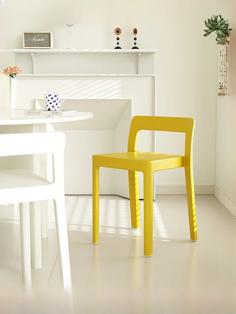 

Plastic Nordic Minimalist Designer Dining Chairs Modern Bedroom Kitchen Chairs Sillas De Comedor Dining Room Furniture HYDC