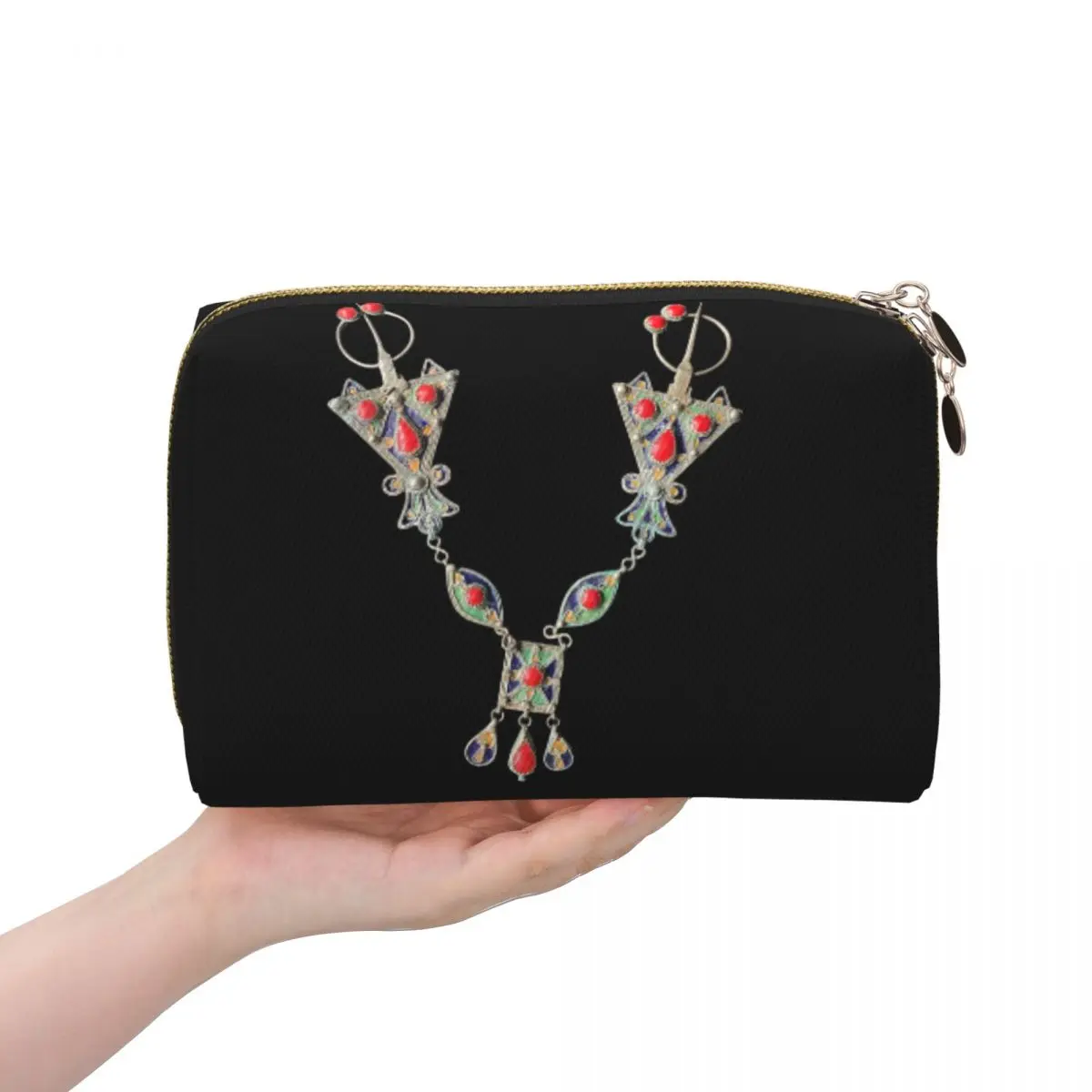 

Kabyle Jewelry Amazigh Женские косметички Дорожный органайзер для макияжа Чехол для хранения туалетных принадлежностей Dopp Kit Box