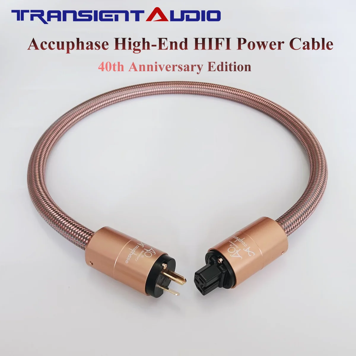 TRANSIENTHI-FIAUDIO Japanese Accuphase 40th Anniversary edition HiFi Audio Audiophile-Grade US/EU Standard Power Cable