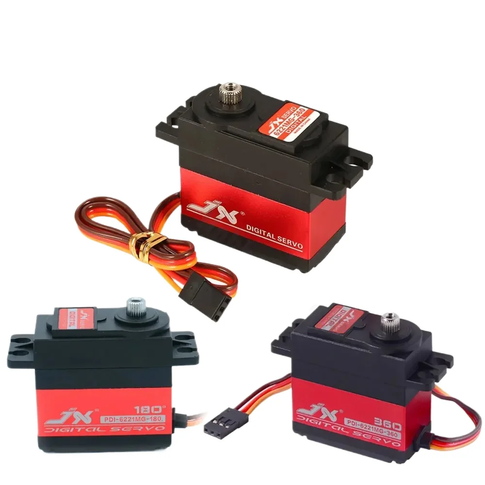 1PCS JX PDI-6221MG Metal Gear 20kg Rc Servo Braccio Grande Coppia Digitale Coreless Servo per RC Auto Crawler RC Barca Modello di Elicottero