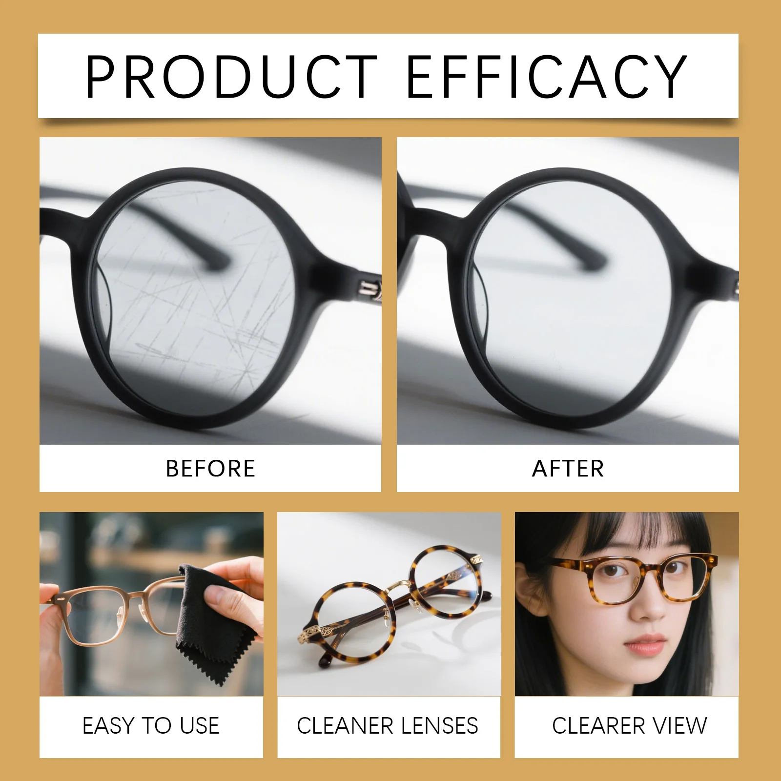 Eyeglass Scratch Repair Solution Gently Polishes And Repairs Minor Scratches Restoring Clear Vision Resin Lens Care Solution30Ml