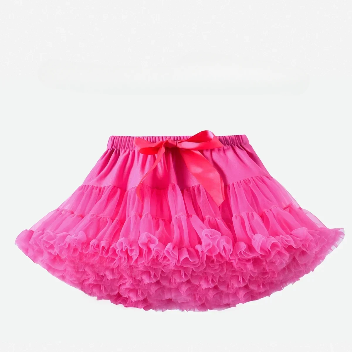 HOT Girls Tutu Skirts Solid Fluffy Tulle Princess Ball Gown Pettiskirt Kids Ballet Party Performance Dress for Children