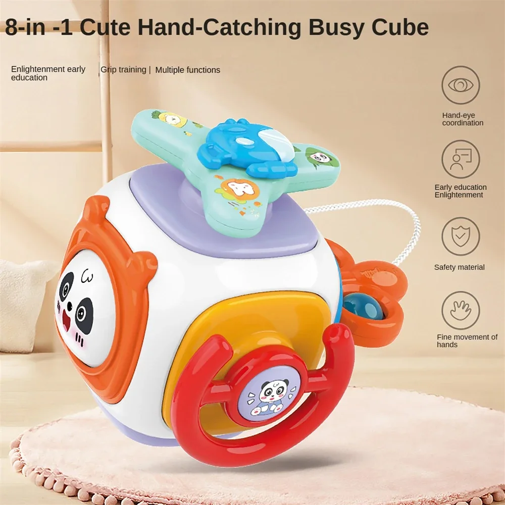 

8 In 1 Busy Cube Baby Toy Montessori Sensory Busy Board Travel Toy For Toddlers Educational Learning Puzzle Toy