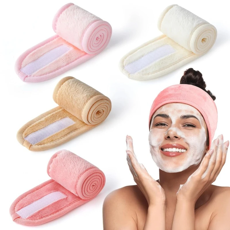 Adjustable Headband Makeup Eyelash Extension Supplie Lashes Accessories Face Washing Bath SPA Facial Headband Hair Curler Roller