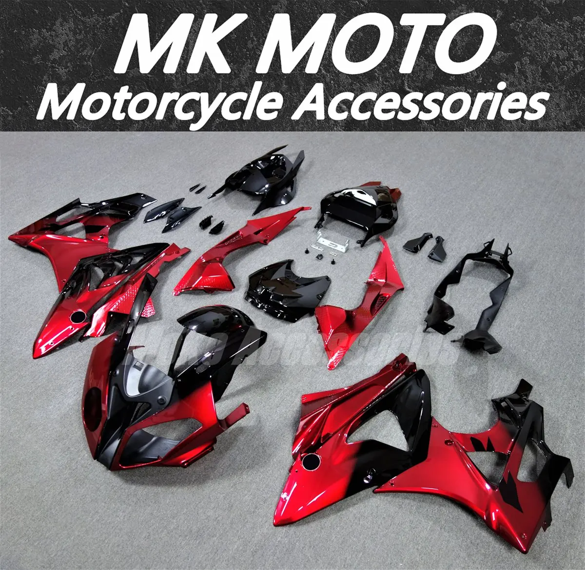 

Moke moto Motorcycle Fairings Kit Fit For S1000rr 2009 2010 2011 2012 2013 2014 Bodywork Set Red Black High Quality