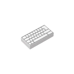 Gobricks GDS-566 Fliese 1 x 2 mit Nut, kompatibel mit Lego 3069 30070 Teilen, technische DIY-Bausteine für Kinder