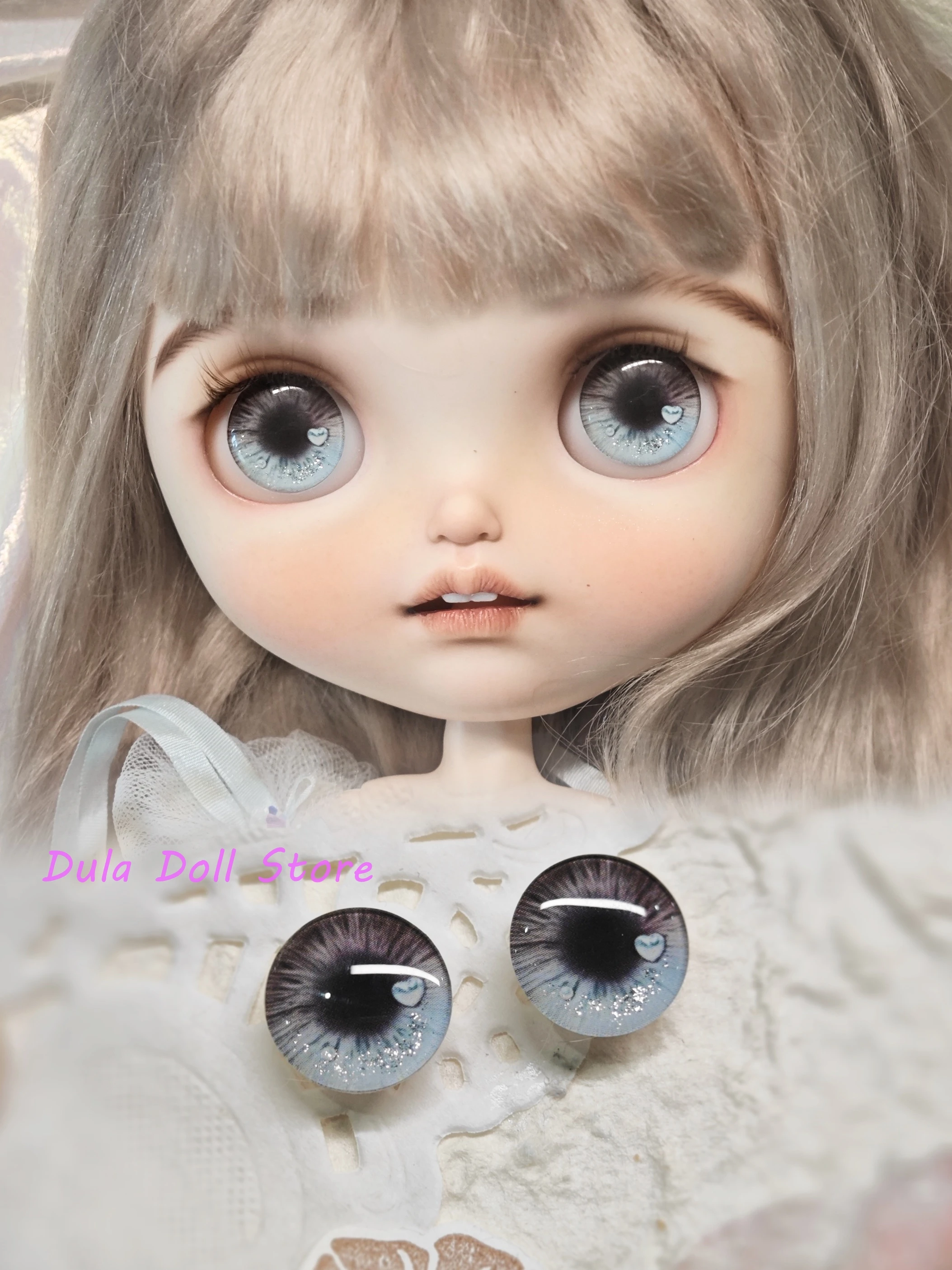 Dula Handmade Magnetic Eye-bracket Glass Hand Drawn Printing Eyepiece Eye Chips love Blythe Bjd Doll Accessories