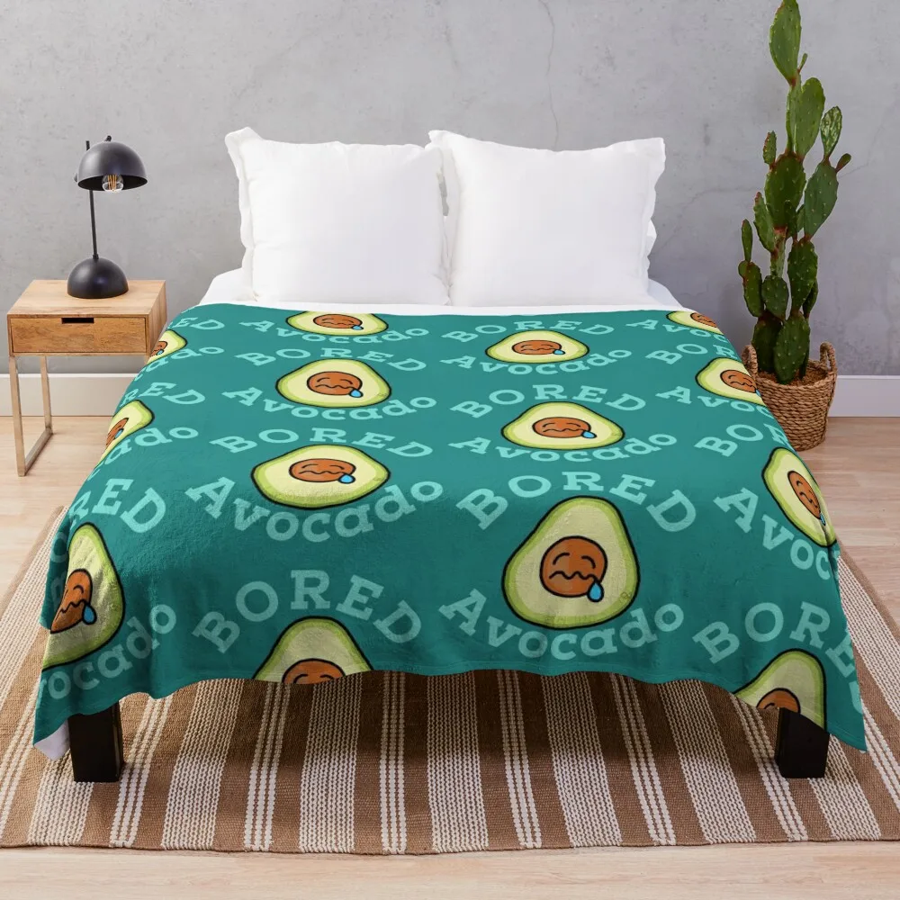 LaMaisonOfMY NEW BORED TILL I BECAME AN AVOCADO COLLECTION NO.3 Throw Blanket Polar Heavy bed plaid Blankets