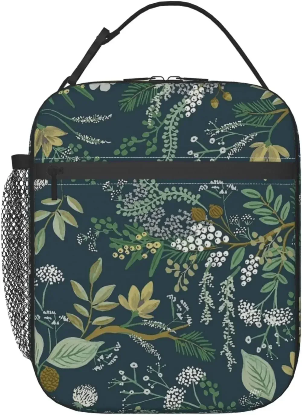 

Красивая сумка для обеда с цветочной изоляцией, многоразовая сумка для ланча для офисной работы, пикника, путешествий для женщин/мужчин