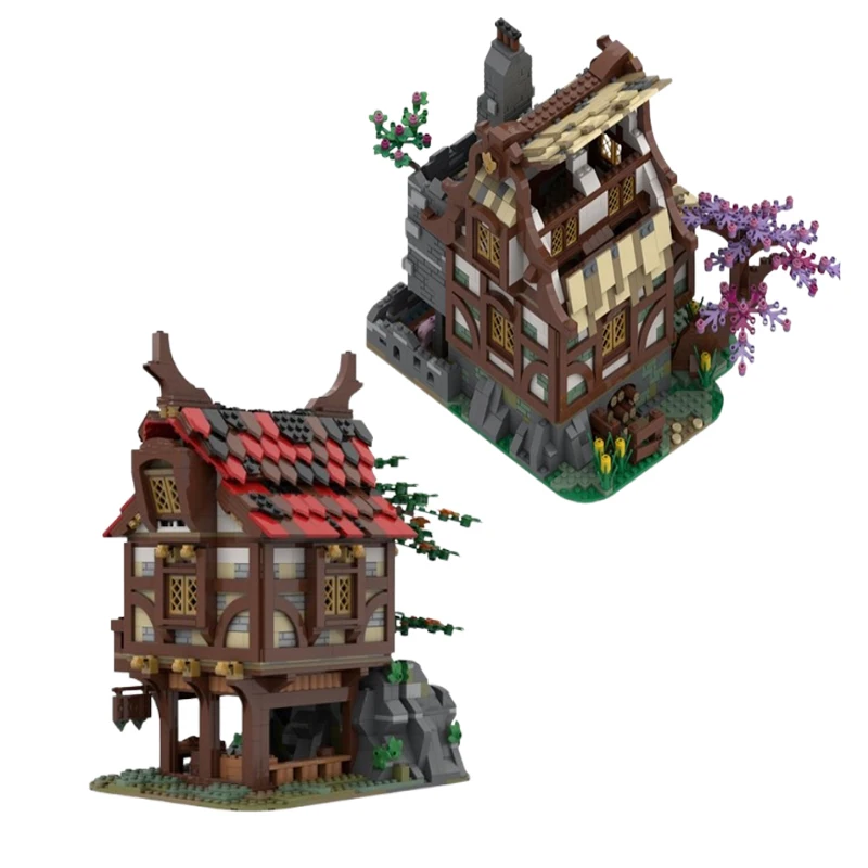 32-Spot MOC-73723 68083 Haus kleine Partikel Montage Bausteine pädagogisches Spielzeug Modell Geschenkset Ornamente