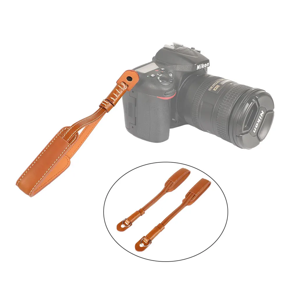 SZRig 2 قطعة كاميرا جلدية حزام اليد DSLR SLR معصمه كاميرا قبضة اليد قوة ارتداء المقاومة