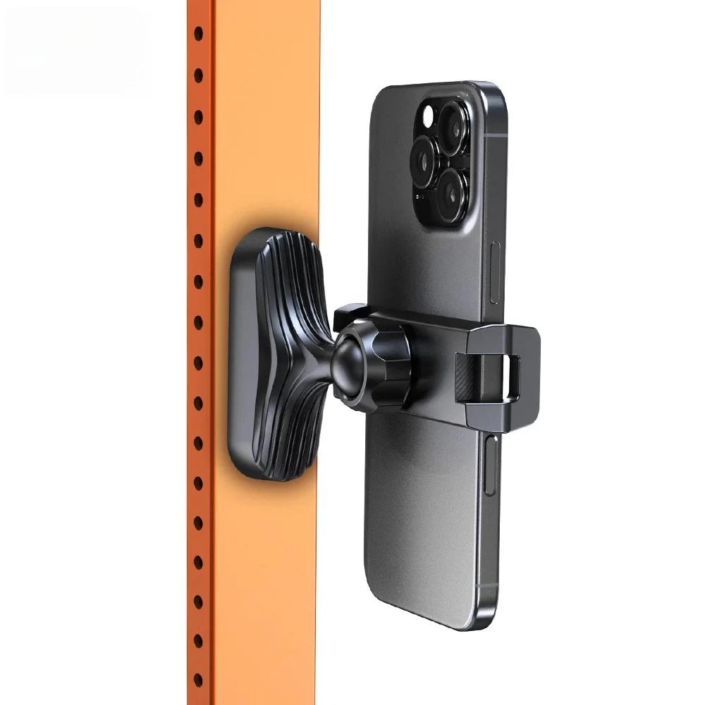 Suporte Magnético para Telefone LRBH, 360 °   Suporte Ajustável Retrátil Universal Mãos Livres para Academia, Empilhadeira, Cozinha, Compatível com Todos os Celulares