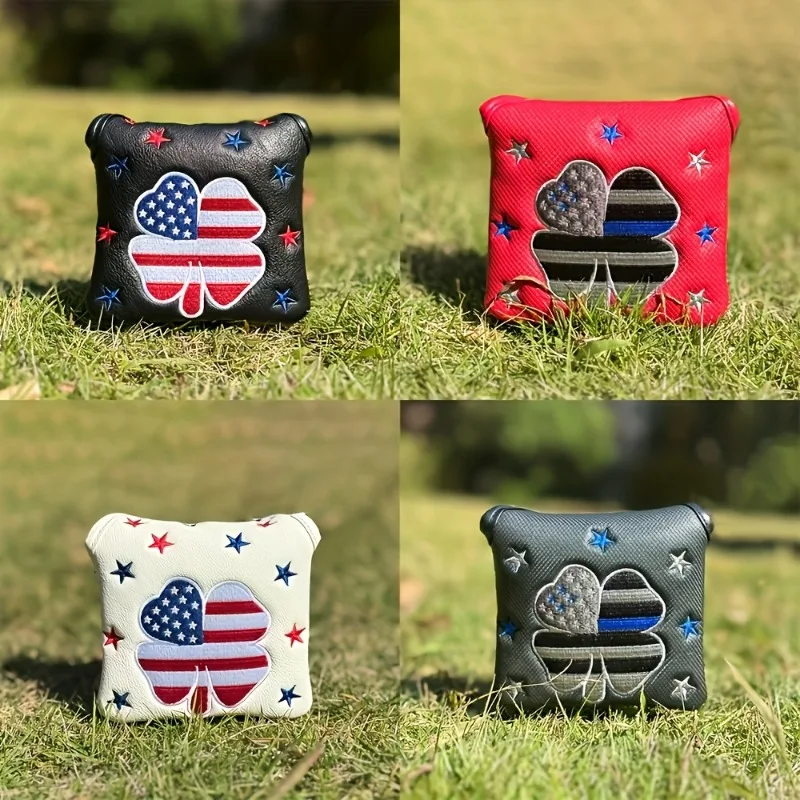 1 قطعة عالية الجودة محظوظ العشب التطريز نمط نادي الغولف رئيس حامي ، الغبار واقية دائم غطاء رأس نادي الغولف #1