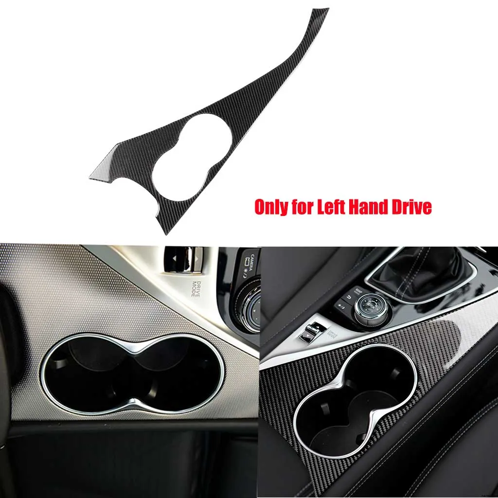 

Carbon Fiber Water Cup Holder Panel Trim Cover Decal For Infiniti Q50 Q60 2014+
