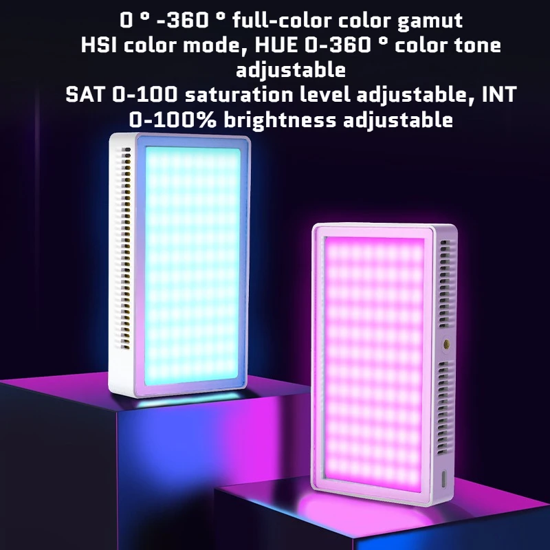 2026 New 40W Portable RGB Pocket Fill Light, LED Camera Video Shooting Lamp Live Broadcast Beauty Lighting for Mobile Phone