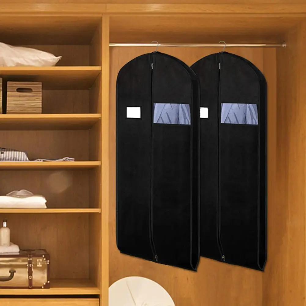 Non-Woven Fabri Garment Bags Clothes Hanging Dust Cover Wedding Dress Cover Suit Coat Wardrobe Clothing Hanging Organizer Bag