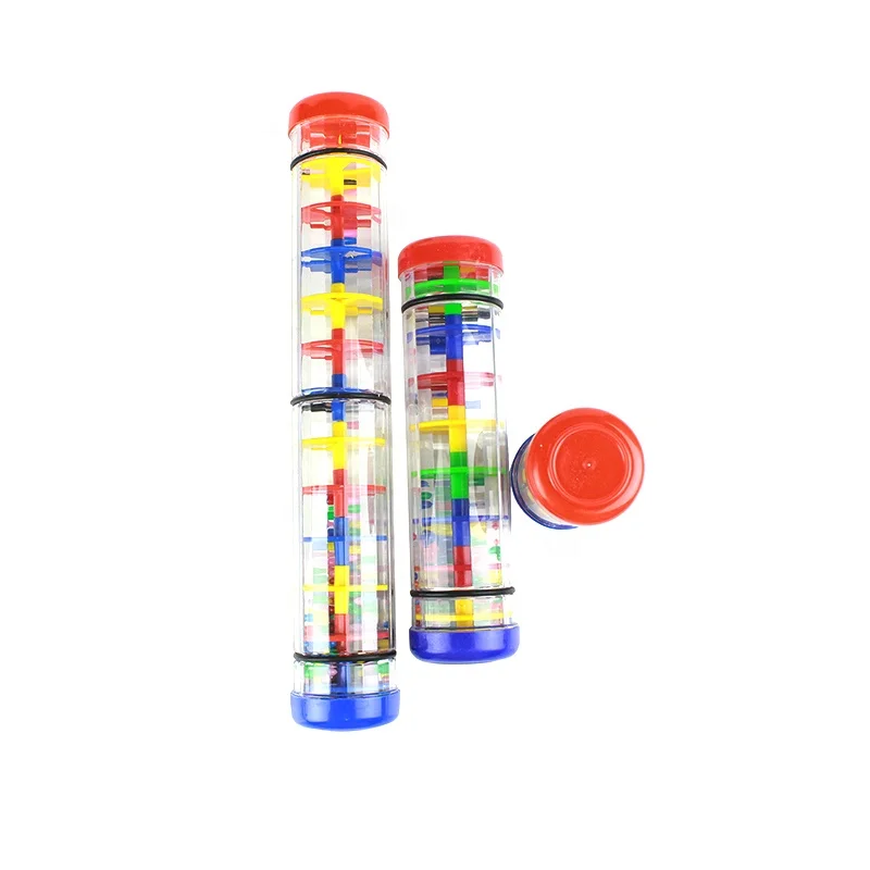 Plastic Rainmaker Musical Instrument For Babies, Colorful Rain Stick Baby Rattle & Shaker Toys, Rain Shaker for Early Education