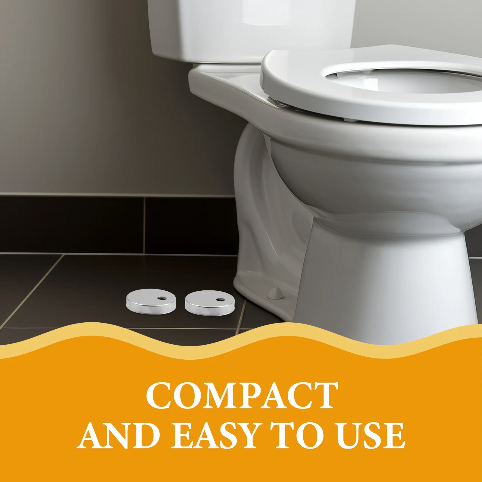 

4Pcs Stainless Steel Toilet Bolt Covers Decorative Screw Caps Easy Installation Toilet Seat Fixing Screws Replacement Bathroom