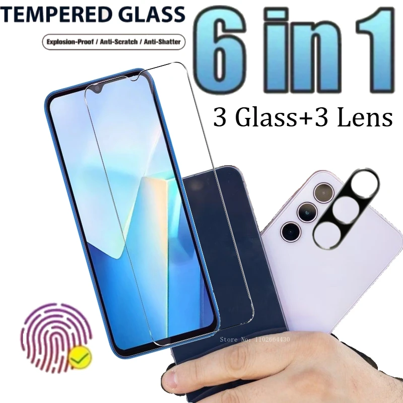 

3 шт. защитные пленки для экрана Samsung Galaxy A30 A31 A32 A33 A34 A35 A36 + 3 шт. пленки для объектива Samsung A30 A31 A32 A33 A34 A35 A36