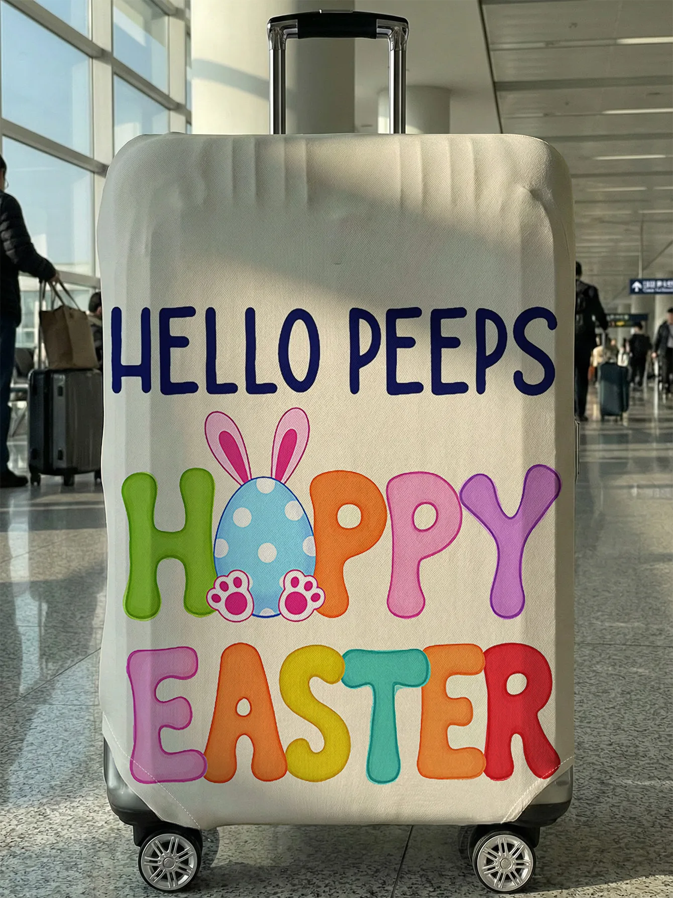 

Чехол для багажа с надписью "HOPPY EASTER" на тему Пасхи, подходит для чемоданов 18-32 дюймов, чехол на ручку чемодана, дорожные аксессуары