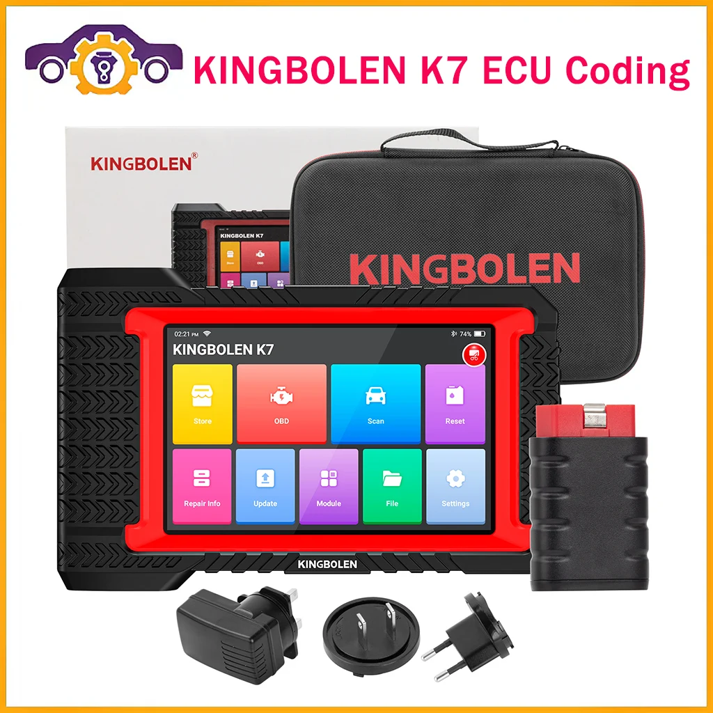 

KINGBOLEN K7 OBD2 Scanner ECU Coding Active Test 28 Resets AF Reset ALL System Diagnostic Tools 3 Years Free PK THINKSCAN MAX 2