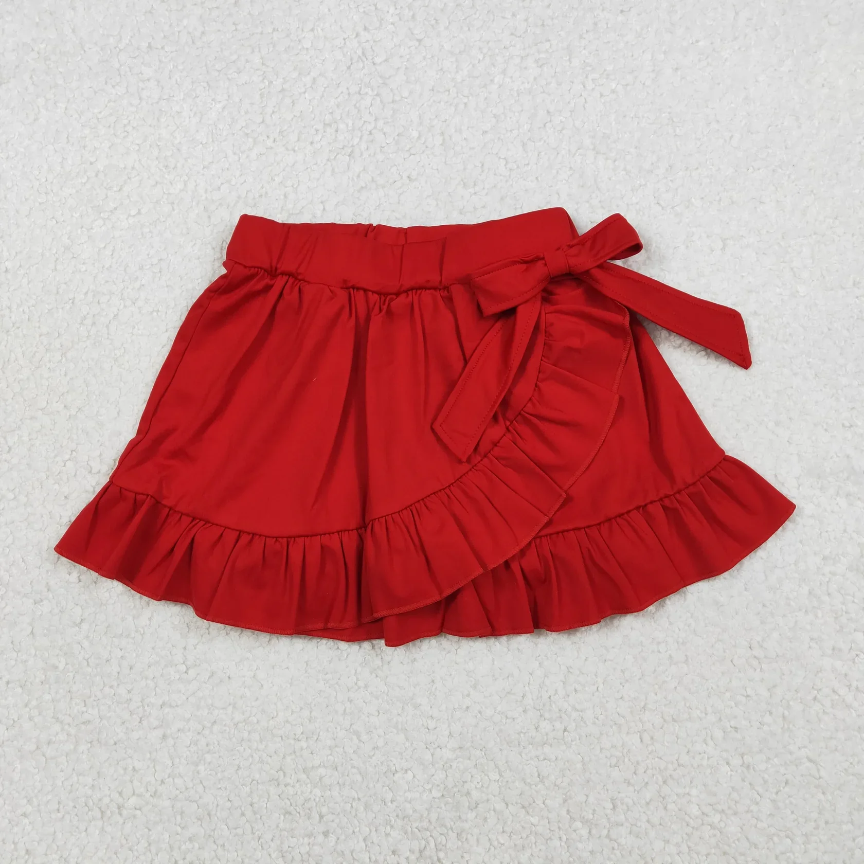 Wholesale Toddler Yoga Athletic Summer Girls Kids Children Active Skort Red Ruffle Clothes Baby Girl Adjustable Shorts Skirt