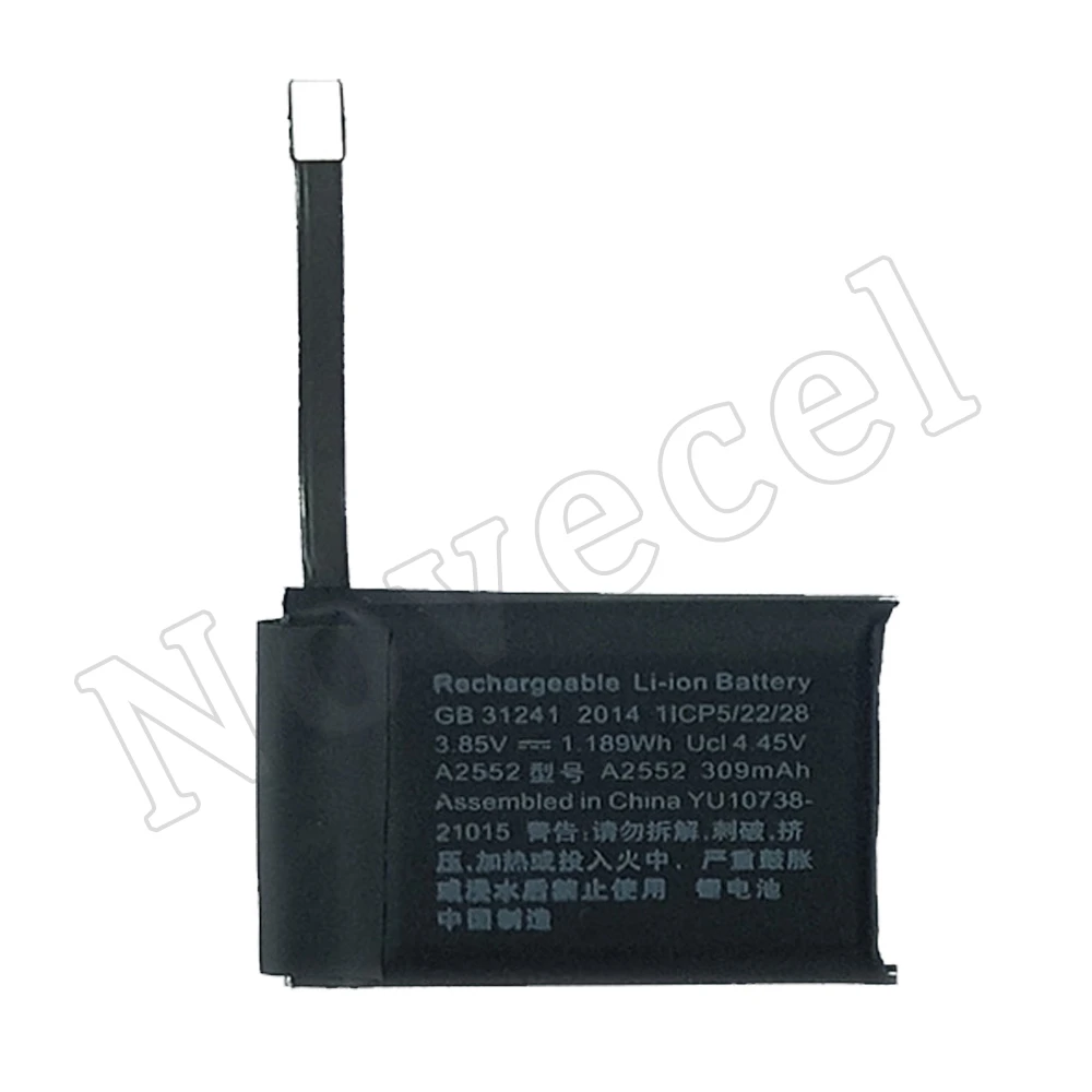 2pcs Novecel New Battery Replacement For Apple Watch SE 2022 S9 8 7 Series 6 5 4 3 2  38mm 42mm 40mm 45mm 44mm Ultra Bateria