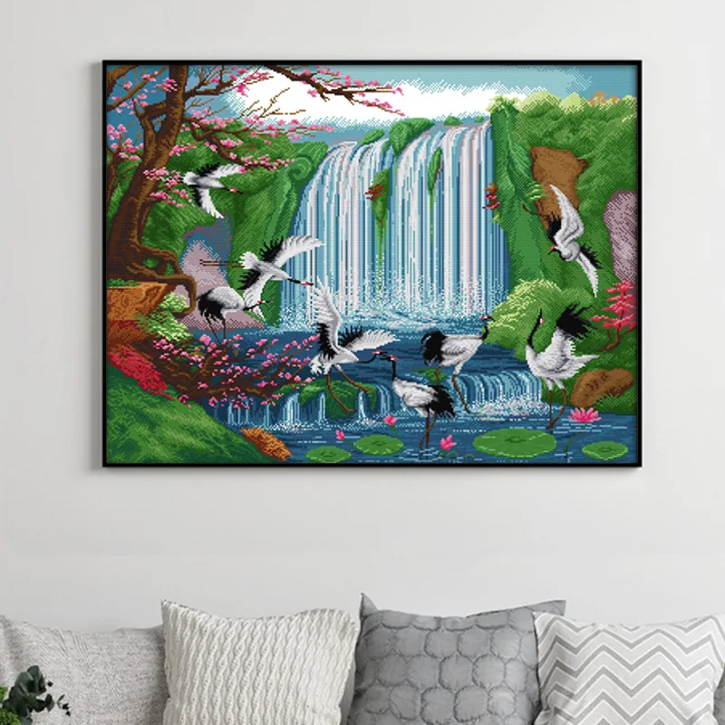 

Набор для вышивки крестом Joy Sunday с предварительной печатью, легкий узор, набор для вышивки из штампованной ткани Аиды - Fairyland on Earth