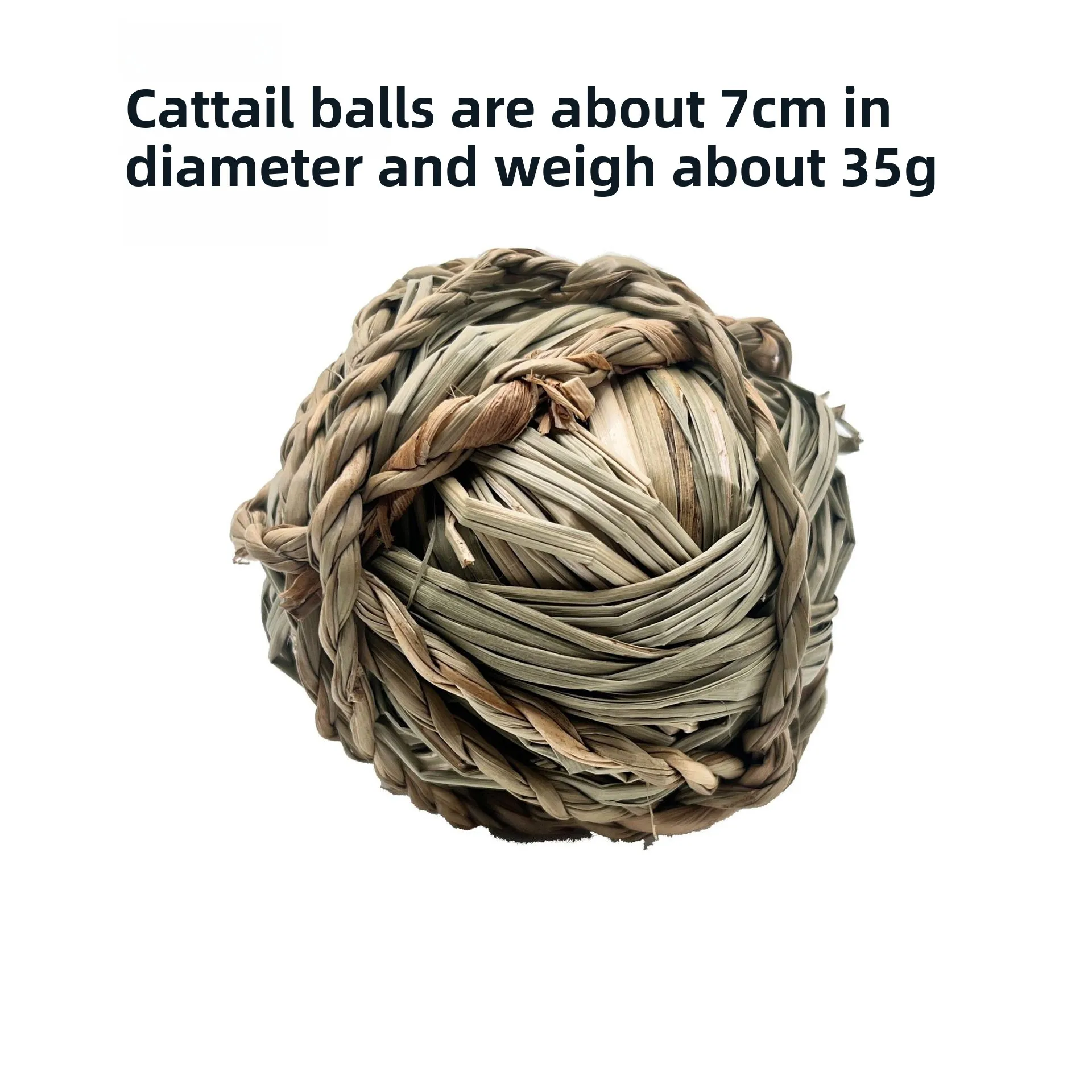 ZHAYA Natural Grass Ball Dog Toy Chew Molar Enrichment Sniffing Puzzle Interactive Boredom Relief for Dogs Anti Destructive Safe