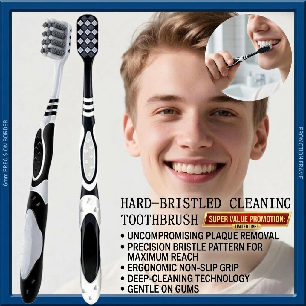 Hard-bristled Cleaning Toothbrush Set For Adults Toothbrush For Whitening Teeth Deep Cleaning Mouth Clean 2026 New