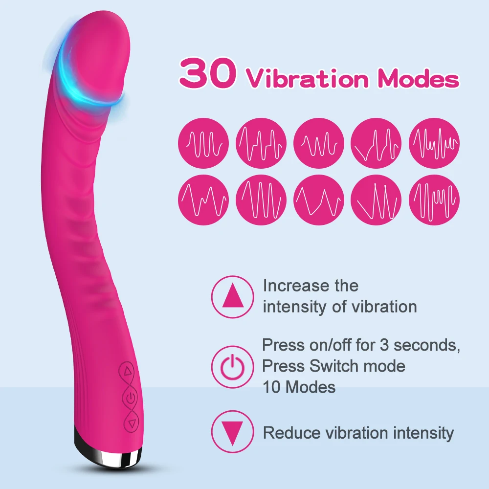 G Spot Clitoris Stimulator AV Vibrator 30 Modes Strong Powerful Vibration Adult Sex Toys for Woman Dildos Vagina Massager Wand