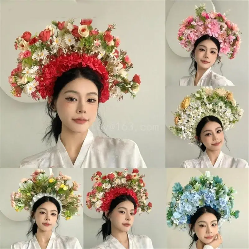 

Flower Headbands Women Bride Flower For Wedding Party Supply Floral Garlands Hair Wreath Floral Headbands