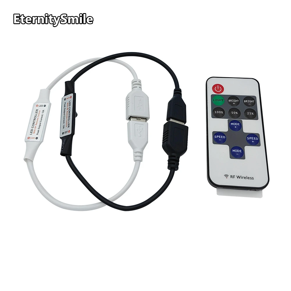 

DC5V usb interface 11 key rf wireless single color led dimmer brightness adjustable controller led strip home decoration