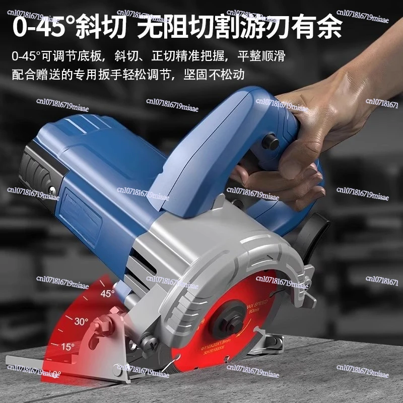 Stone Machine 220v Ceramic Tile Small Hand Saw Stone Slotting Marble Machine Cutting Pipe Wall
