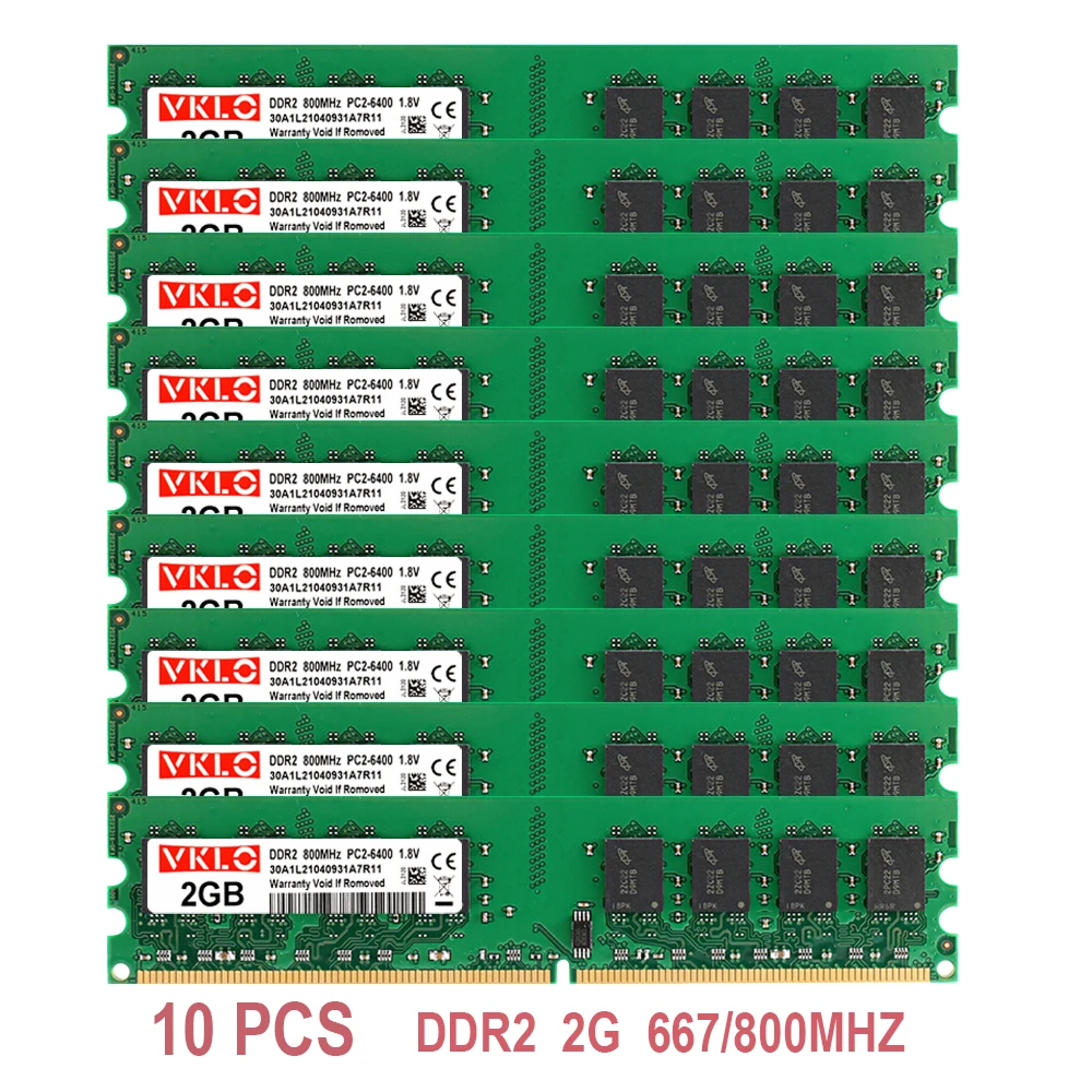 

DDR2 800mhz pc2-6400 DIMM Desktop RAM 200-pins 1.8v non-ECC, Wholesale / Volume 2R X 8 Wide Board Unbuffered