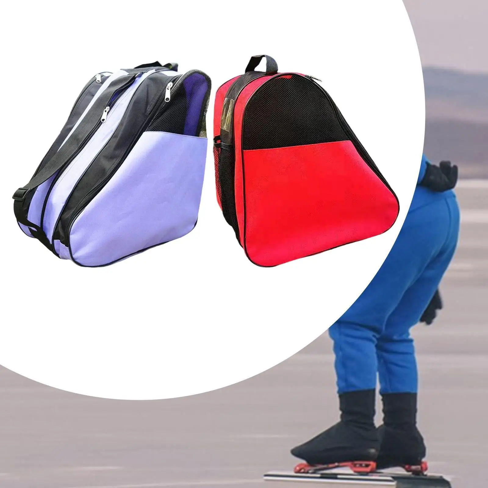 

Roller Skate Bag, Portable, Multipurpose Lightweight, with Handle, Ice Skate Bag, Carry Handbag, Skating Shoes Storage Bag